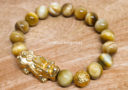 Gold Tiger Eye with Gold Pi Yao & Lucky Coin Ball Bracelet