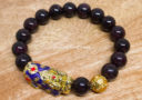 Garnet with Color Changing Pi Yao & Lucky Coin Ball Bracelet