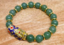 Green Aventurine with Color Changing Pi Yao Infinity Bracelet
