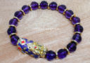 High Grade Faceted Amethyst with Color Changing Pi Yao Infinity Bracelet