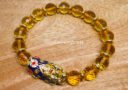 High Grade Faceted Citrine with Color Changing Pi Yao Infinity Bracelet