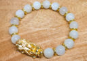 Moonstone with Gold Pi Yao Infinity Bracelet