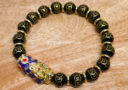 Black Onyx I-Ching Coins with Color Changing Pi Yao Infinity Bracelet