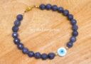 Faceted Blue Sapphire Evil Eye Protection Against Jealousy Bracelet