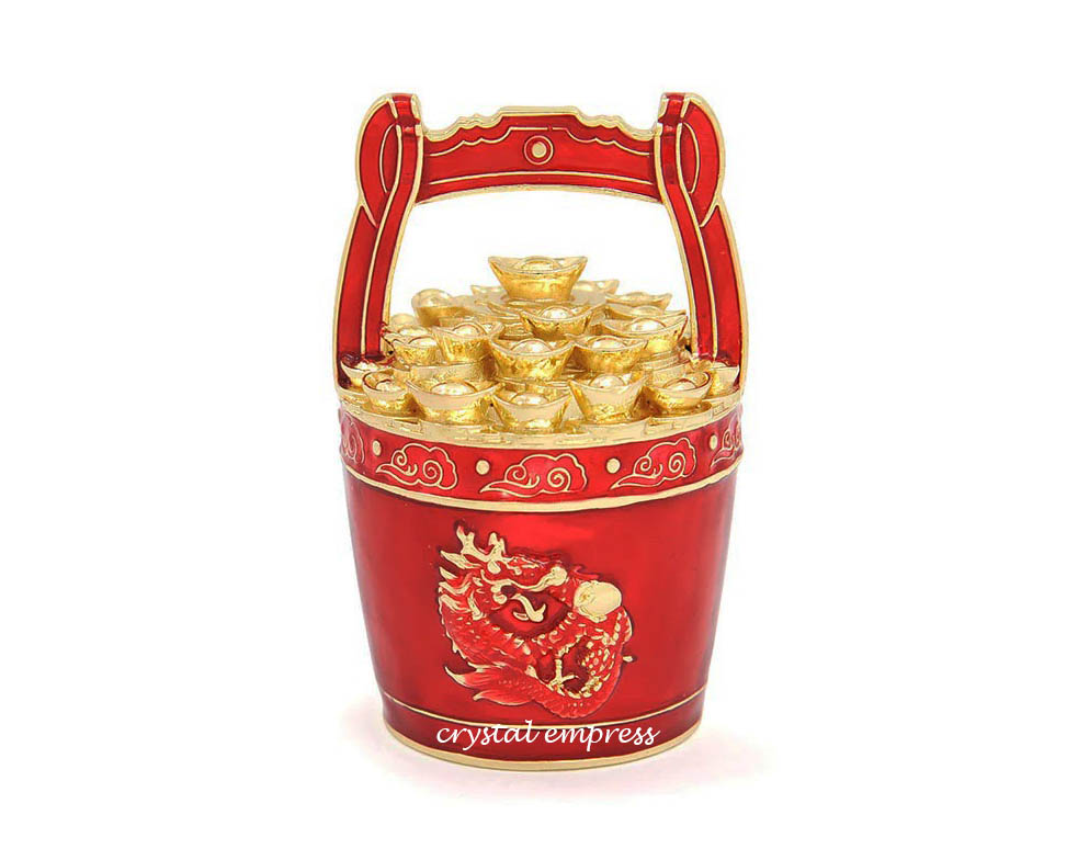 2024 Buckets Of Gold And Good Fortune Red Crystal Empress Feng Shui Store