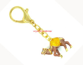 Cash Flow Camels Amulet Keychain - Yellow