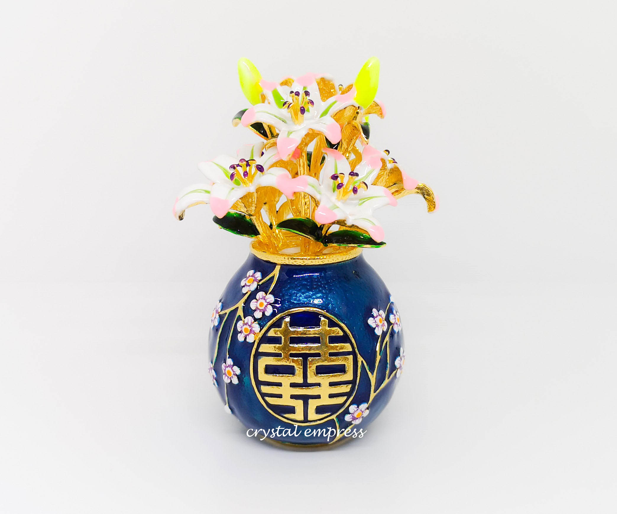 2024 Double Happiness Vase With Lilies Crystal Empress Feng Shui Store   Double Happiness Vase With Lilies 