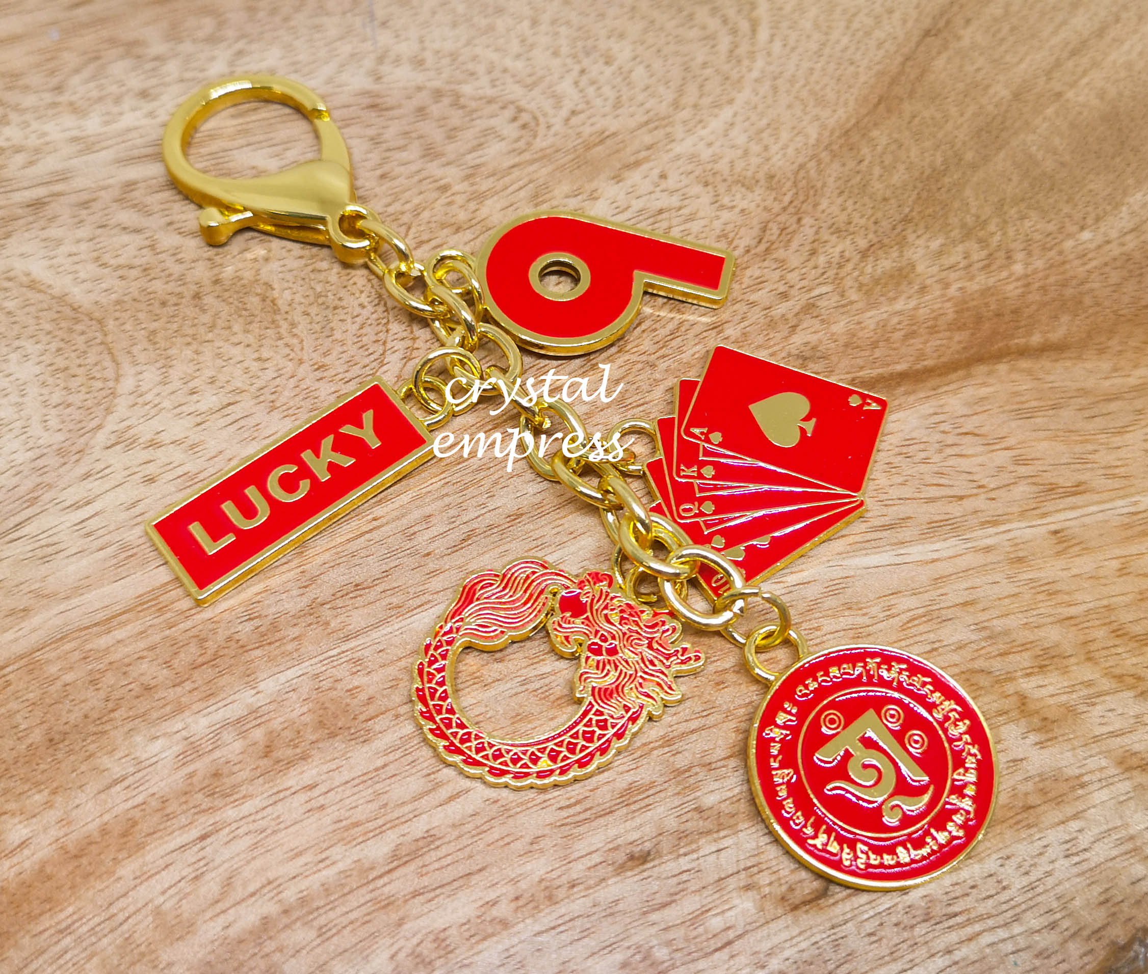 2024 The Lucky 9 Charm Amulet Keychain Crystal Empress Feng Shui Store   The Lucky 9 Charm Amulet Keychain 