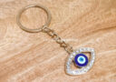 Bejeweled Evil Eye Protection Keychain