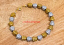 Gold and Silver Hematite Laughing Buddha Good Fortune Bracelet