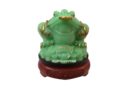 11 inch Rotating Faux Green Jade Money Frog 2