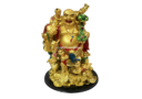 12" Colorful Travelling Laughing Buddha with Children (Happy Family, Career & Business)
