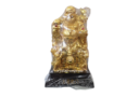 15" Gold Travelling Laughing Buddha with Children (Happy Family, Career & Business)