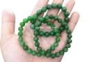 Gem Grade Russian Neprhite Green Jade Bracelet