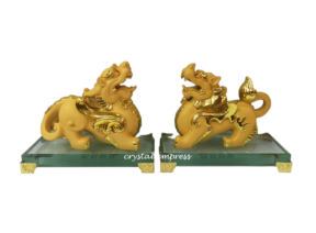 6.5 inch Pair of Gold Pi Yao