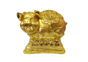 Gold Boar Standing on a Pillow of Treasures
