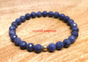 8mm Faceted Blue Sapphire Mala Bracelet