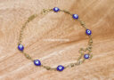 Blue Evil Eye with Cross Bracelet 1 (Stainless Steel)