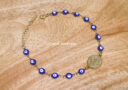 Blue Evil Eye with St. Benedict Bracelet (Stainless Steel)