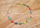 Multicolored Evil Eye with St. Benedict Bracelet (Stainless Steel)