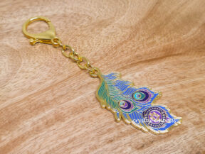 Peacock Feather Amulet Keychain 1