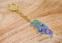 Peacock Feather Amulet Keychain 2