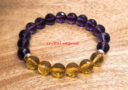 High Grade Faceted Citrine and Amethyst Crescent Bracelet