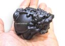 Matte Black Obsidian Dragon Tortoise with Wealth Character (Cái) Pocket Statue