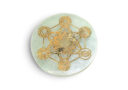 Selenite Charging Plate with Metatron’s Cube and Seven Chakra Symbols
