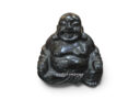 8cm Black Obsidian Laughing Buddha (Budai) Statue